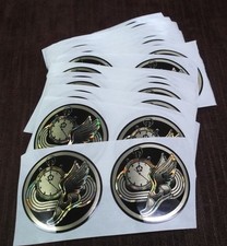 black and gold winged shoe track mylar trophy parts lot of 11