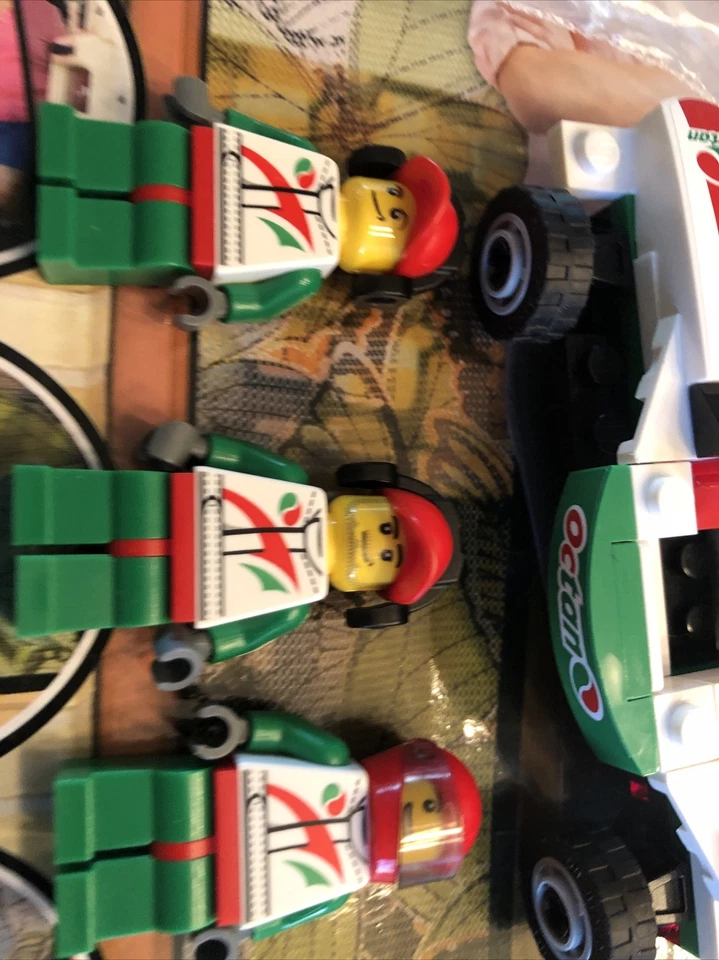 LEGO Octan Race Car Driver Minifigure Town City cty0389 Sets 60025 60053 Lot - Image 2 of 4