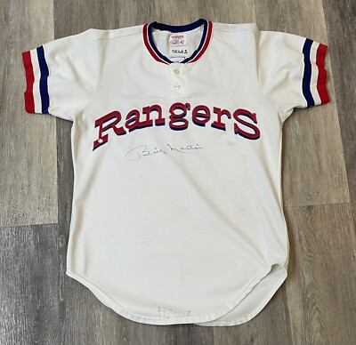 1975 Billy Martin Texas Rangers Twice Signed Game Used Jersey PHOTO ...