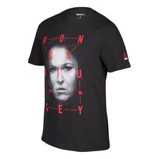 Ronda Rousey Reebok UFC  Black Fan Gear Artist Series Fighter T-Shirt AP6664