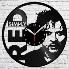 Simply Red Vinyl Record Wall Clock Home Fan Art Decor 12'' 30 cm 4867