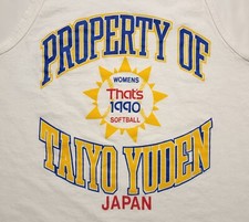 Vintage 1990s Taiyo Yuden Japan Womens Softball Tank Made in USA Medium Shirt