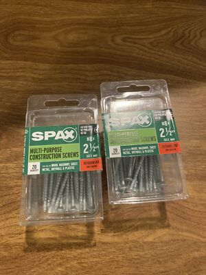 SPAX #8 x 2-1/2 in. Zinc Coated Phillips-Square Drive  (10 BOX OF 20 )