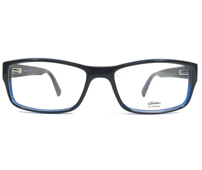 Sama Brillenfassung Strada BLK/DENIM Schwarz Klar Blau Vollrand 57-17-135