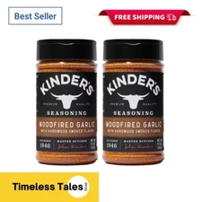 Kinder's Woodfired Garlic Seasoning, 9.5 oz. Pack of 2 (NO SHIP TO CA STATE)