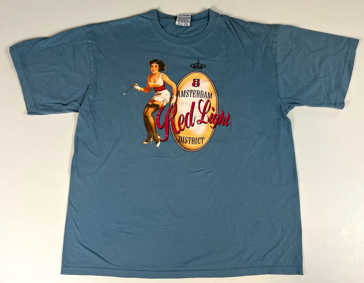 Vintage Amsterdam Red Light District Graphic T-Shirt Fox Originals