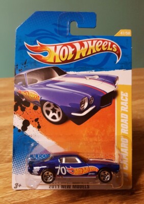 Hot Wheels '70 Chevy Camaro Road Race Blue HW Race Logo 1:64 Scale