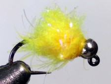 1 Dozen #14 Eggstasy Tungsten Fly Fishing Flies- Egg Pattern -Fl Sunburst Yellow