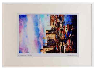 640053 Caernarfon Castle Caernarfon Snowdonia A2 Picture Frame Watercolour prin