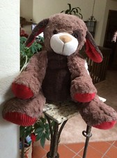 20" 2014 Animal Adventure Plush Puppy Dog Brown red Feet Paws Corduroy Floppy