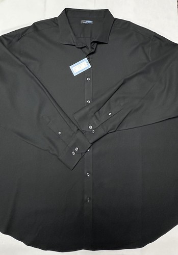 Murano Essentials Mens Shirt Top 4XB Long Sleeve 100% Cotton Black New - Picture 4 of 13