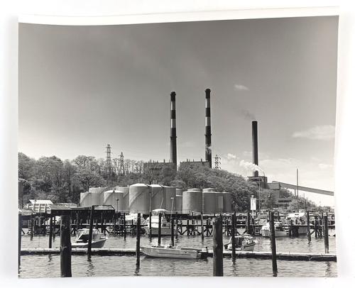 1970s New York Power Plant Oil Marina Boats NY Trap Rock Corp VTG Press ...