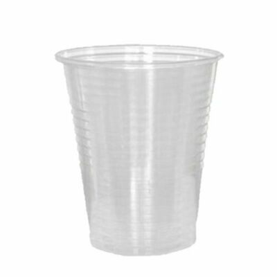 100 pcs 7 Oz PLASTIC CUPS DISPOSABLE CLEAR HEAVY TRANSLUCENT DRINKING CUPS  | eBay