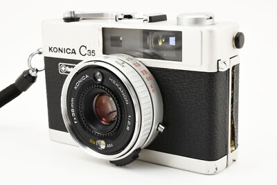 Konica C35 Flash Matic Silver 35mm Film Camera [Exc++] #2099451