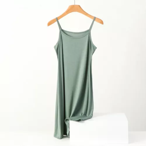 Damen Camisole Baumwolle Unterkleid locker Petticoat Unterrock Negligee Nachthemd - Bild 30 von 36