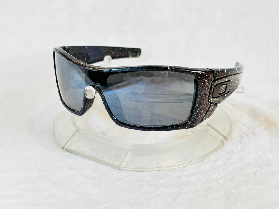 Custom Oakley Batwolf Galaxy ColorShift Splatter Sunglasses with Black Lenses - Image 3 of 4