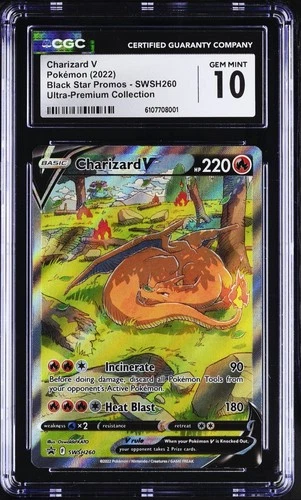 CGC 10 GEM MINT Charizard V SWSH260 Black Star PROMO Ultra Premium UPC Pokemon