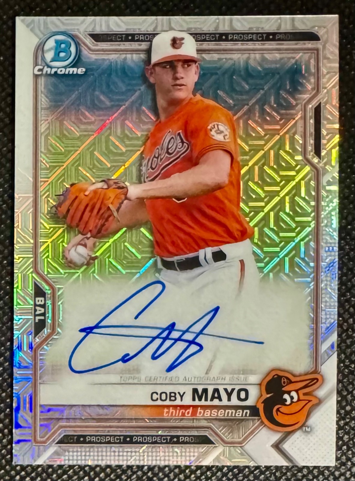 2021 Bowman Mega Box Chrome Mojo Auto Coby Mayo Baltimore  Orioles #BMA-CM RC!