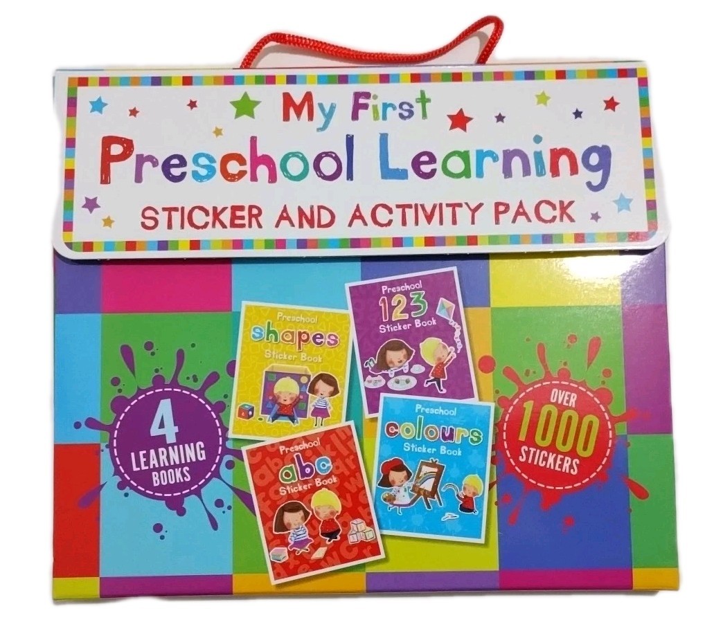 My First Preschool Learning Sticker And Activity Pack (4 Learning Books)