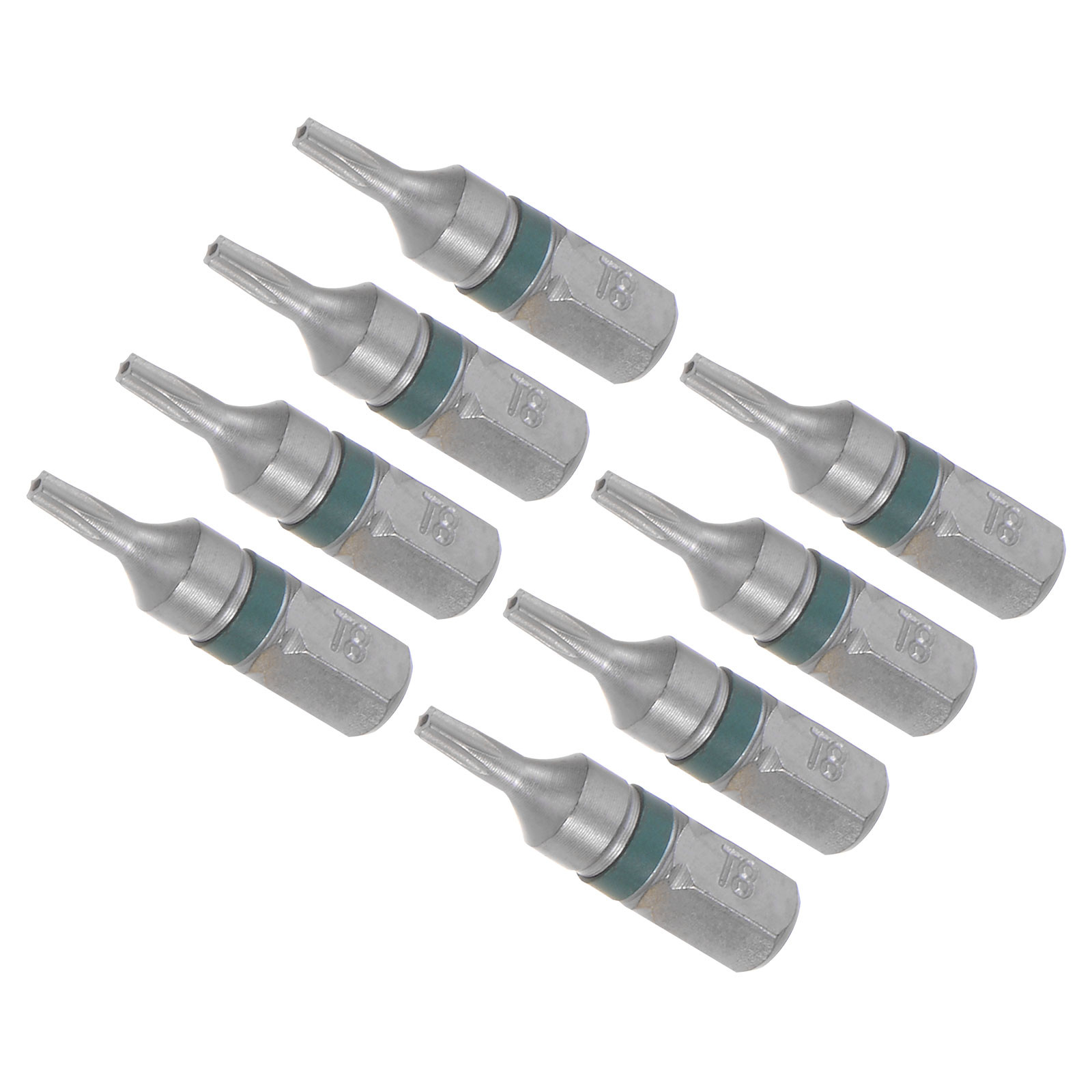 8pcs T8 Torx Screwdriver Bits 1/4 Hex Shank 25mm S2 Steel