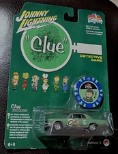 🏁 Johnny Lightning Pop Culture CLUE 1965 Pontiac GTO Mr. Green 1/64 🏁