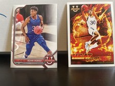 2021-22 Bowman University Ochai Agbaji Lot: Base Card 87 And Heat Check HC-3