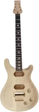 DIY Project Kit Guitar Unfinished Mahogany Body with Neck, Rosewood Fretboard