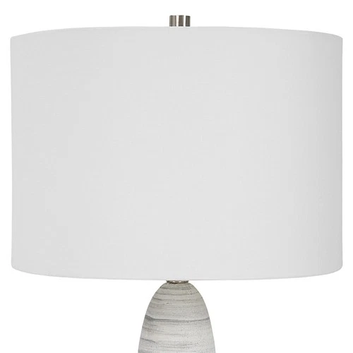 Uttermost 30004-1 Levadia Matte White Table Lamp - Picture 3 of 6