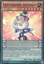 YuGiOh Künstlerkumpel Affeyboard OP01-DE008 Super Rare Good unl.