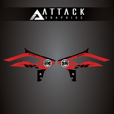 Attack Graphics Renegade Radiator Shroud Decal Beta Red For Beta 350 RR-S 2023