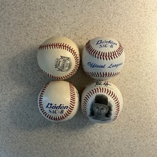Baden SAC-B Official League Baseballs Raised Seam Cork Center Leather Set of 4