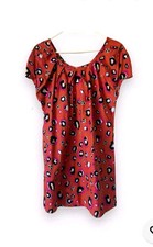 UNCLE FRANK Anthropologie USA Made Dress Women’s Sz M Cheetah Leopard Orange