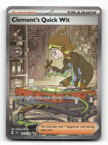 Clemont's Quick Wit 243/191 - Surging Sparks - Pokemon Card NM/M