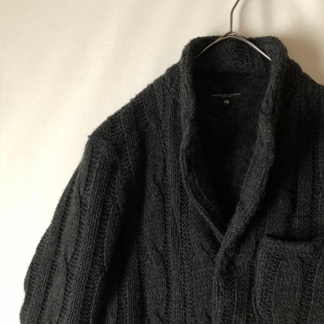 Engineered Garments Cable Knit Jacket Gray XS - image 5