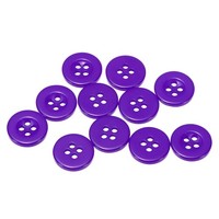 NäHknöPfe Aus Kunstharz,Rund,Flach,1,27 Cm,4 LöCher,BastelknöPfe,Violett,10Stk