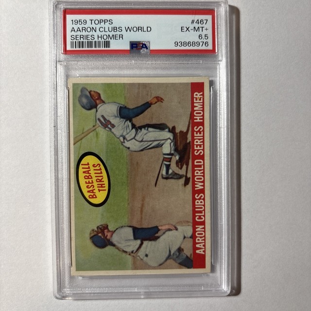 1959 Topps - Baseball Thrills Hank Aaron #467