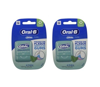 (2) Oral-B Glide PRO HEALTH Comfort Plus Dental Floss MINT OLD Version 43.7yd