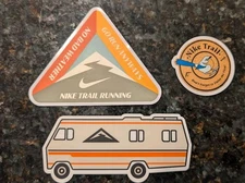 Authentic Nike Trail Running Sticker Mixed Lot Qty 3 ACG Stickers 5" & 3" New