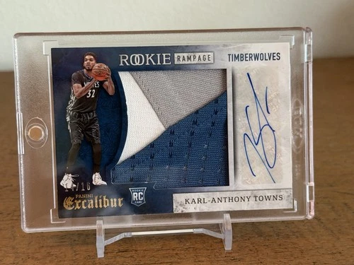 Panini 2015-16 Excalibur Rookie Rampage Prime Auto Patch /16 Towns RR-KAT