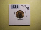 A Stunning Red BU 1937 Lincoln Wheat Cent Penny A Nice Collectible Coin (138)