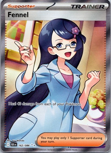 Pokemon Black Bolt Fennel 162/86 NM