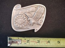 VINTAGE HARLEY DAVIDSON FINE PEWTER BELT BUCKLE