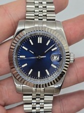 Luxury Automatic Watch Blue Sunburst Dial Jubilee  Authentic NH35 ByhisGraceCo