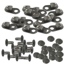 20 Sets Hooks Lace Fittings with Rivets for Climb Hiking
