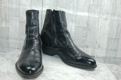 Laredo Western Cowboy Fetcher Boots Men 10.5 EW Extra Wide Shoes Black Leather