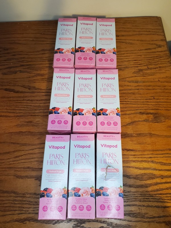 Lot Of 9 Vitapod Paris Hilton Radiant Rose Flavor Pods BB 9/2026
