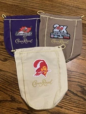 NFL Tampa Bay Buccaneers Logo’d CROWN ROYAL BAG  3 Bags 9 x 7