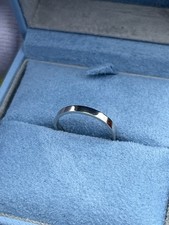 Platinum 2mm Flat Court Shape Wedding Ring, Size I, Ernest Jones, Box, RRP £650.