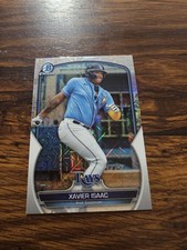 Xavier Isaac 1st 2023 Bowman Chrome Prospects Mojo Refractor #BCP-145 Rays