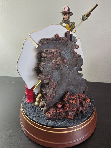 Firefighters: A Tradition of Bravery 2001 Bradford Exchange 9" Out of Harm's Way - Picture 3 of 6